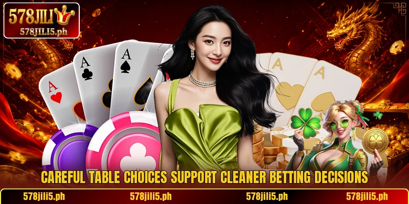 Careful table choices support cleaner betting decisions