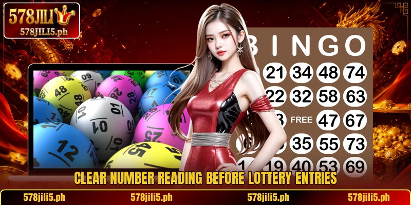 Clear number reading before lottery entries