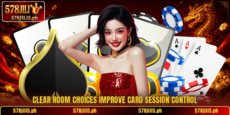 Clear room choices improve card session control Clear room choices improve card session control