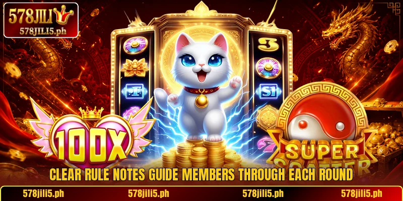 Clear rule notes guide members through each round