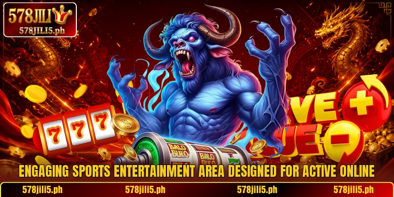 Engaging sports entertainment area designed for active online