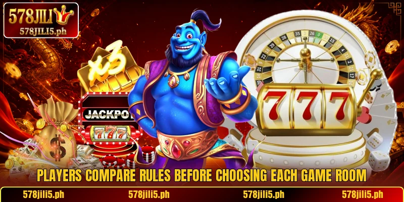 Players compare rules before choosing each game room