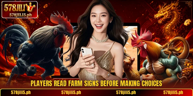 Players read farm signs before making choices