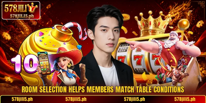 Room selection helps members match table conditions