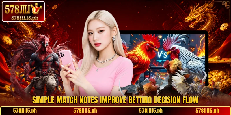 Simple match notes improve betting decision flow
